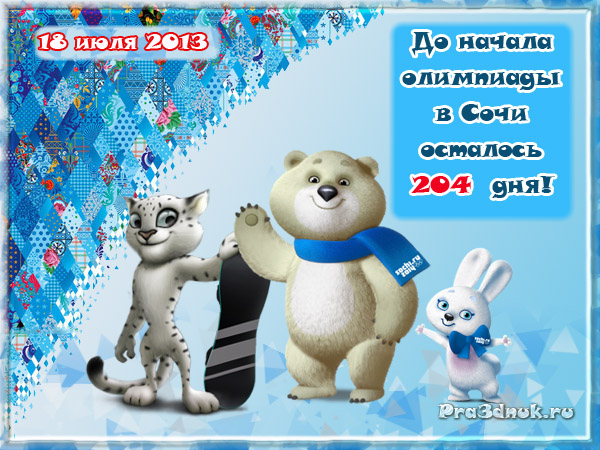 204 дня до олимпиады в сочи 2014