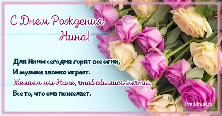 С днём рождения Нина