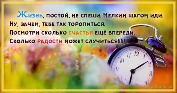 Жизнь постой не спеши
